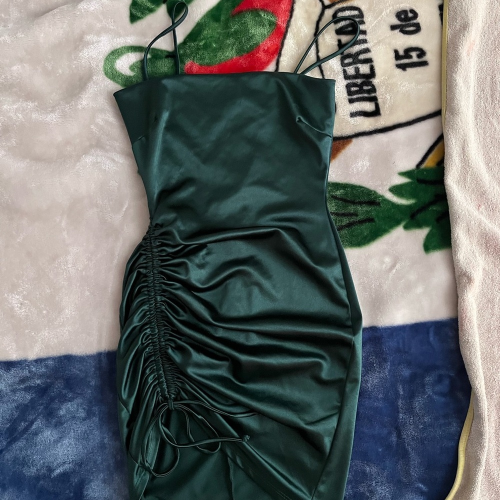 Windsor Satin Green Mini Dress